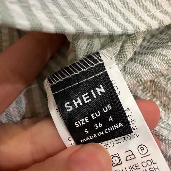 SHEIN striped color block ruffle trim dress women’s size small LNC - Picture 6 of 7